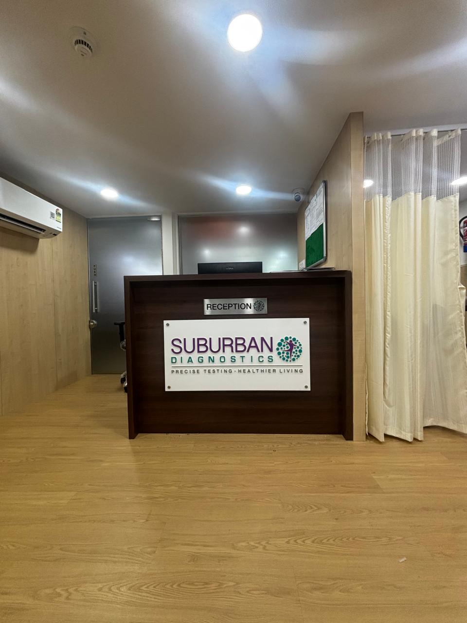 Reception logo wall signage installed in a Mumbai office